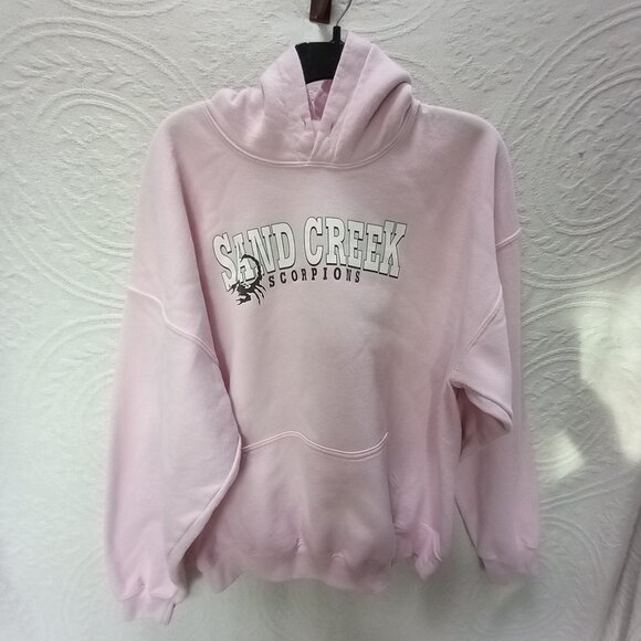 Heavy Thick Pink Hoodie Sweatshirt Sand Creek Scorpions XL (T-371) - Picture 2 of 10